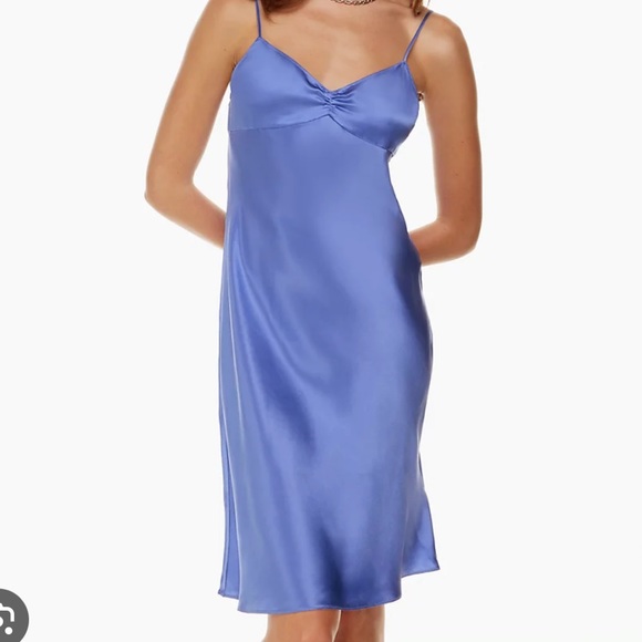 Aritzia Dresses & Skirts - aritzia sunday best clique silk dress in peri purple